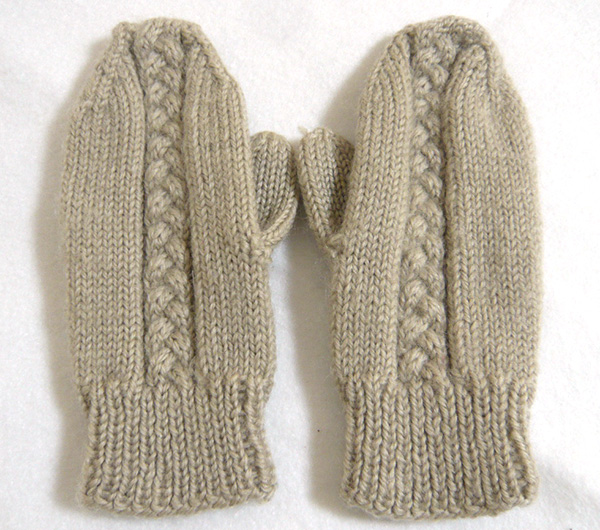 編み物 棒針編みで作るミトンの手袋 けちは生活の知恵